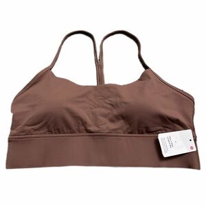 NWT Lululemon Flow Y Longline Bra (Dark Oxide) Size 12
